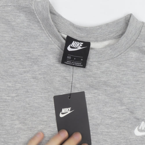 Nike Men's Grey Regular Fit Crew Neck Sweatshirt M