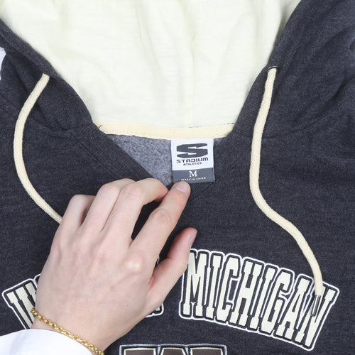 Stadium Athletics Men's Grey Pullover Hoodie M Western Michigan Broncos