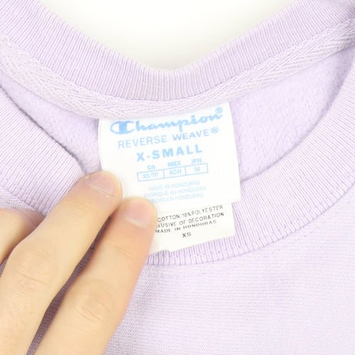 Champion Unisex Adults Purple XS Pullover Crew Neck Sweatshirt
