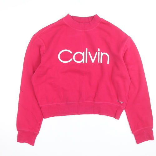 Calvin Klein Performance Women's Pink Crew Neck Pullover Sweatshirt L
