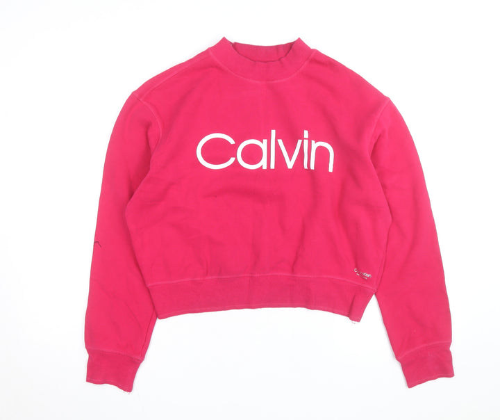 Calvin Klein Performance Women's Pink Crew Neck Pullover Sweatshirt L