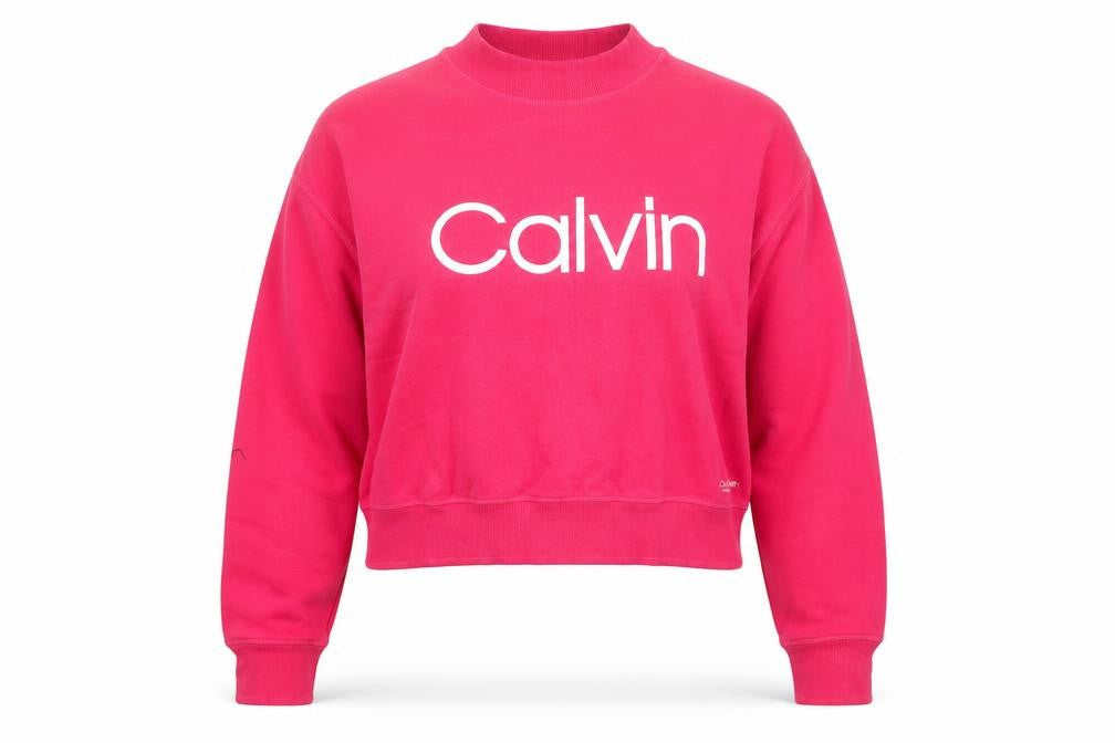 Calvin Klein Performance Women's Pink Crew Neck Pullover Sweatshirt L