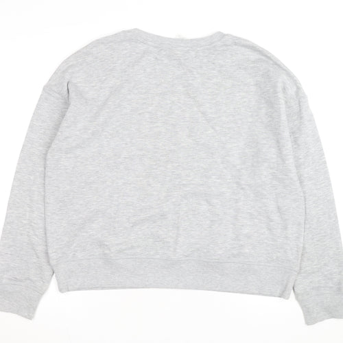 Reebok Men's Grey Crew Neck Long Sleeve Pullover Sweatshirt L