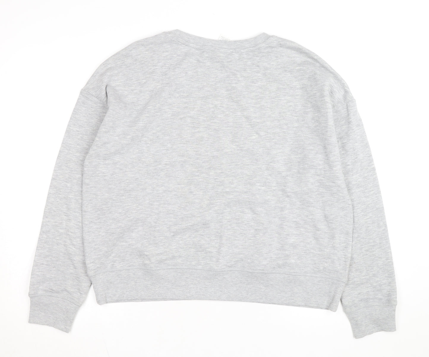Reebok Men's Grey Crew Neck Long Sleeve Pullover Sweatshirt L