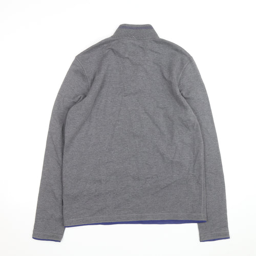 Hugo Boss Men's Grey 1/4 Zip Regular Fit Sweatshirt, Size L