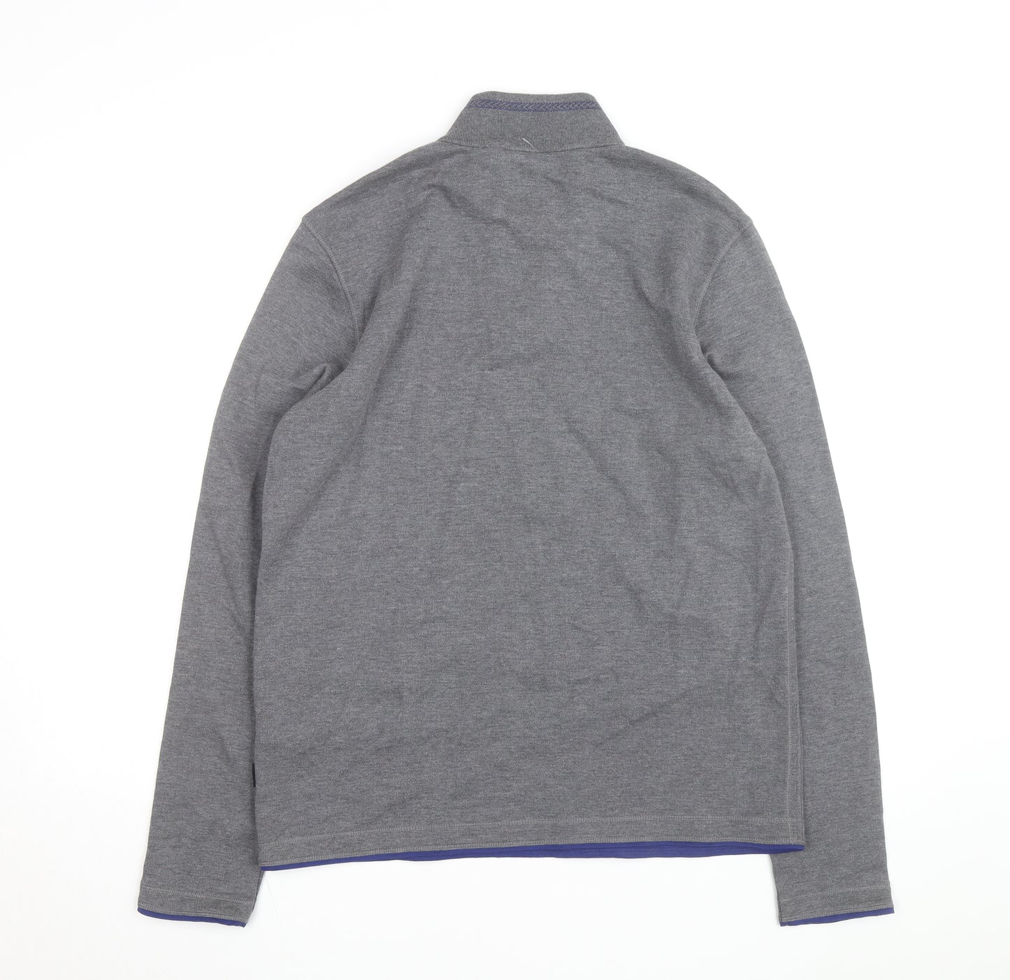Hugo Boss Men's Grey 1/4 Zip Regular Fit Sweatshirt, Size L