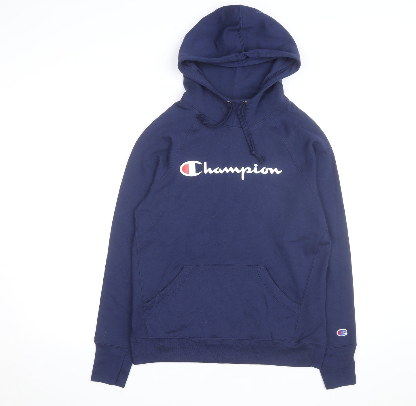 Champion Men's Blue Pullover Hoodie Small Logo Sportswear
