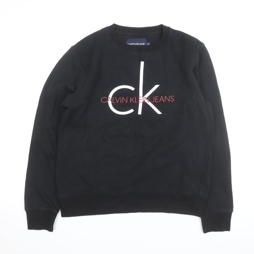 Calvin Klein Jeans Men's Black M Logo Pullover Sweatshirt