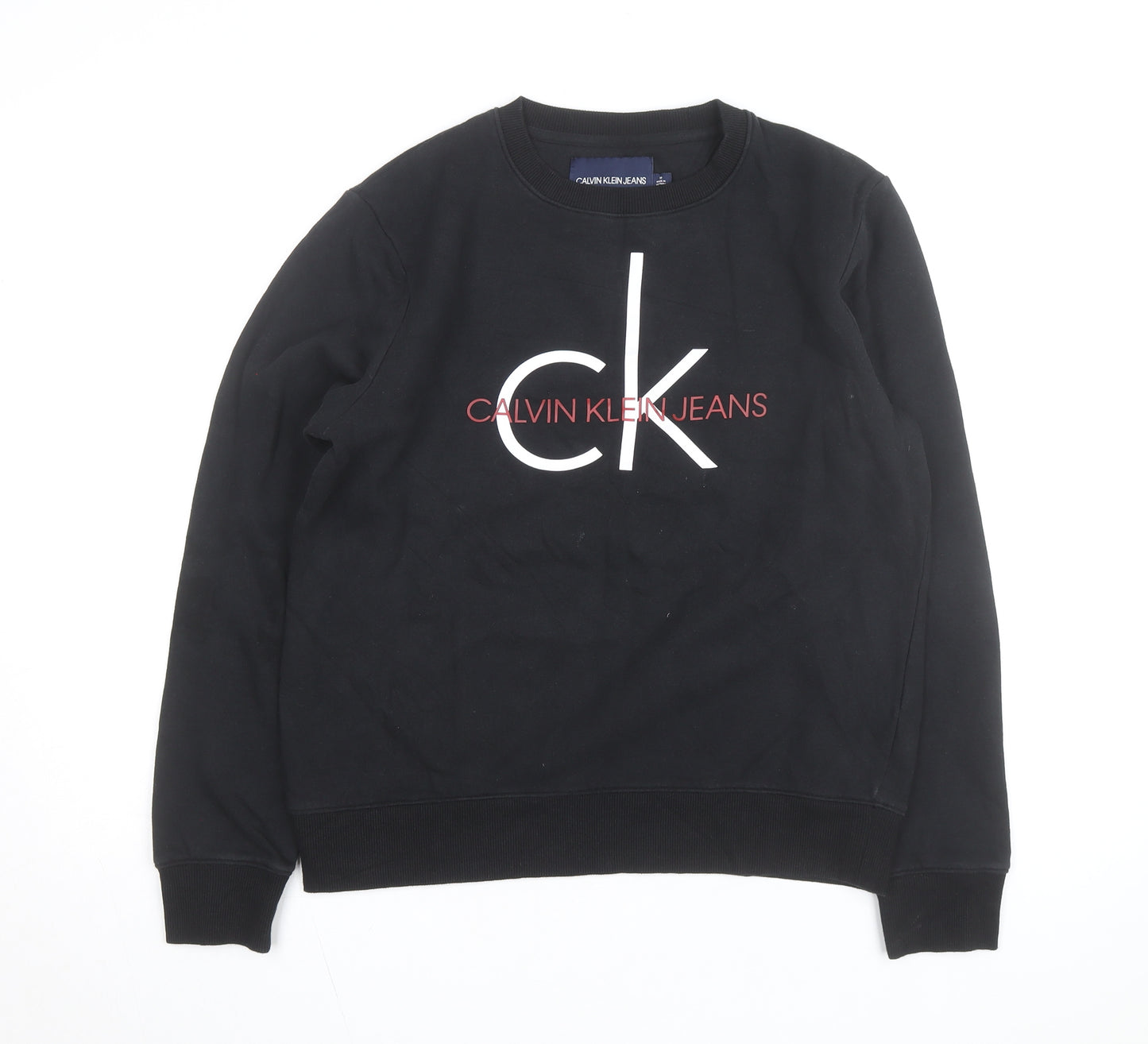 Calvin Klein Jeans Men's Black M Logo Pullover Sweatshirt