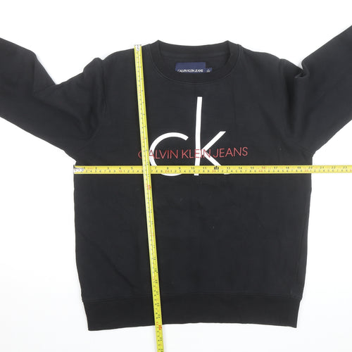 Calvin Klein Jeans Men's Black M Logo Pullover Sweatshirt