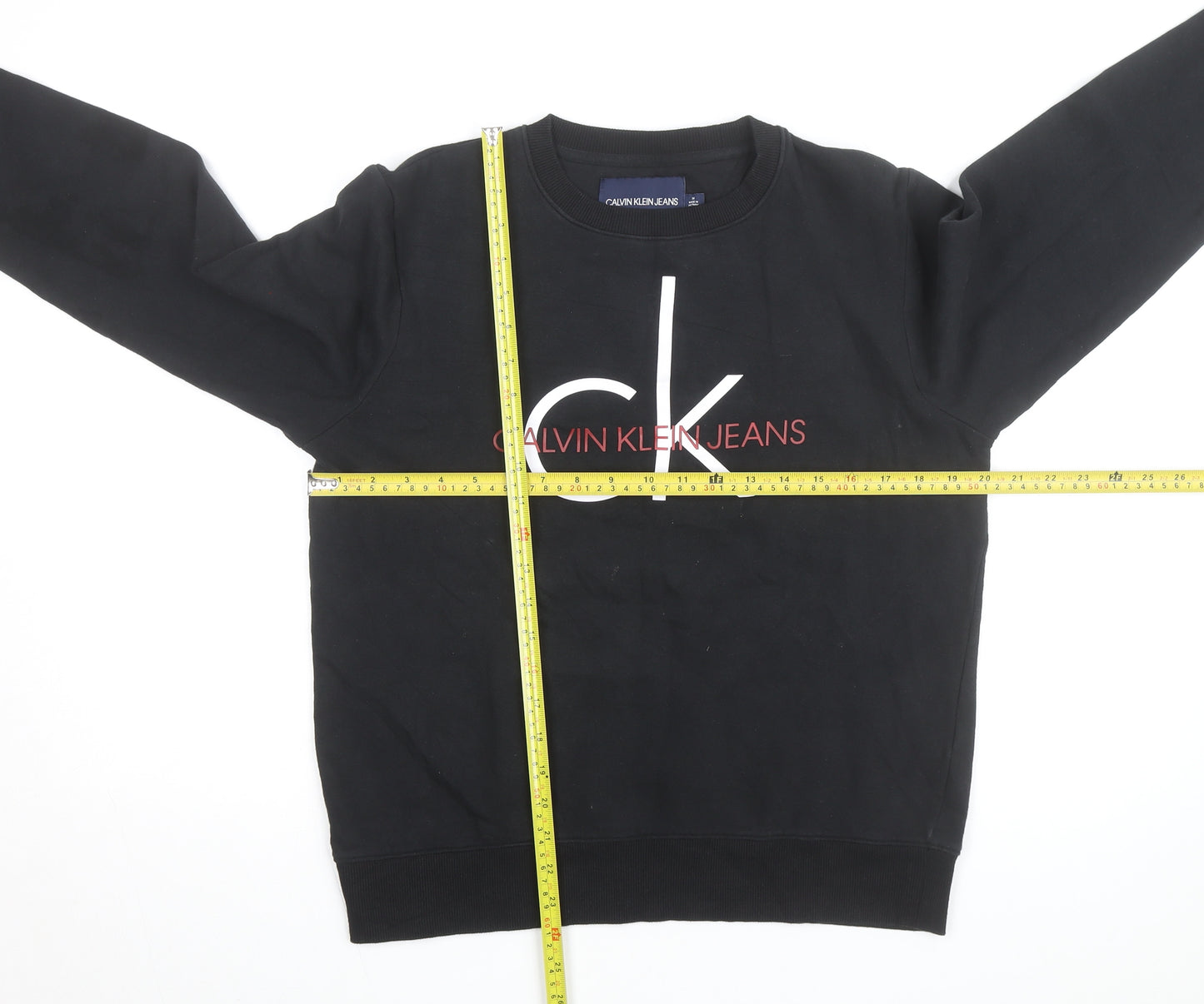 Calvin Klein Jeans Men's Black M Logo Pullover Sweatshirt