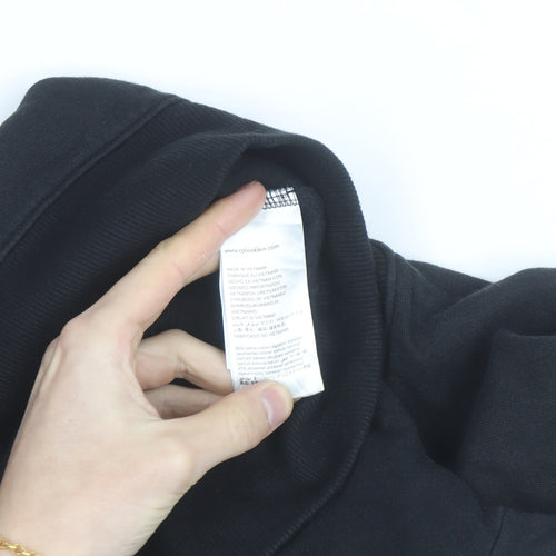Calvin Klein Jeans Men's Black M Logo Pullover Sweatshirt