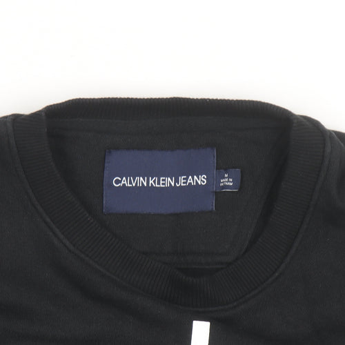 Calvin Klein Jeans Men's Black M Logo Pullover Sweatshirt