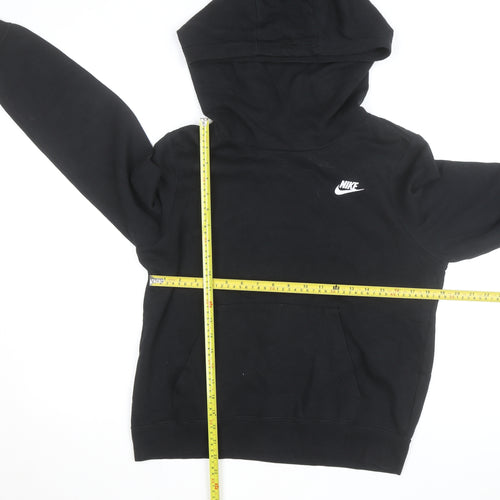 Nike Men's Black Pullover Hoodie Medium Logo Fleece Sweatshirt