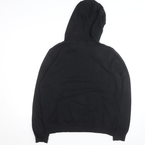 Nike Men's Black Pullover Hoodie Medium Logo Fleece Sweatshirt