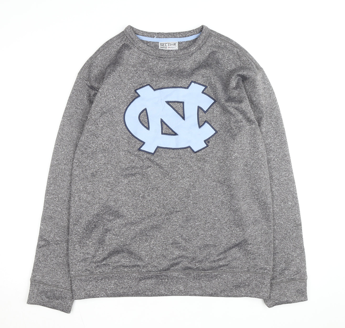 Majestic Section 101 Mens Grey Crew Neck Pullover Sweatshirt M