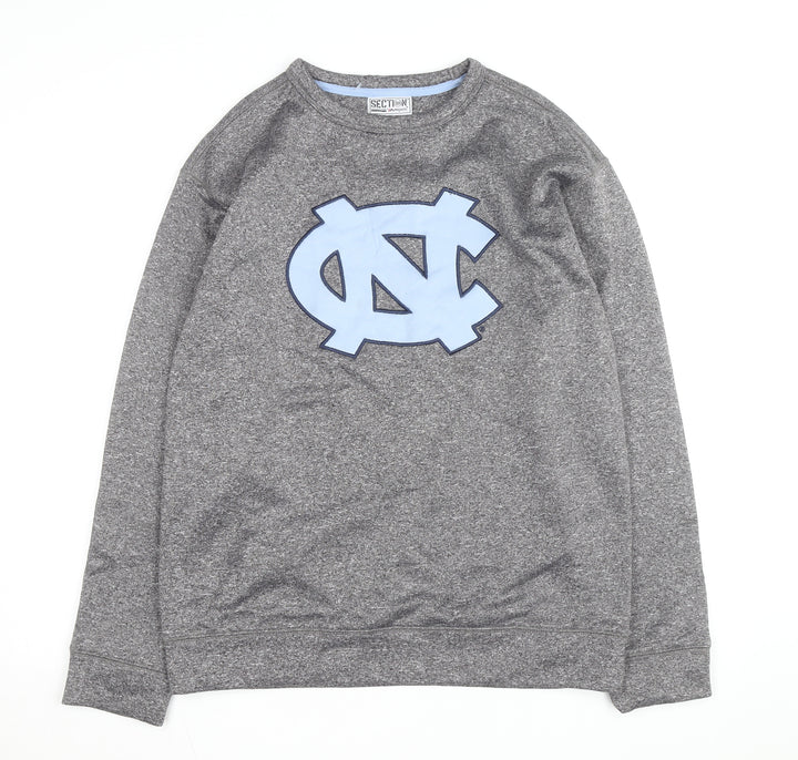 Majestic Section 101 Mens Grey Crew Neck Pullover Sweatshirt M