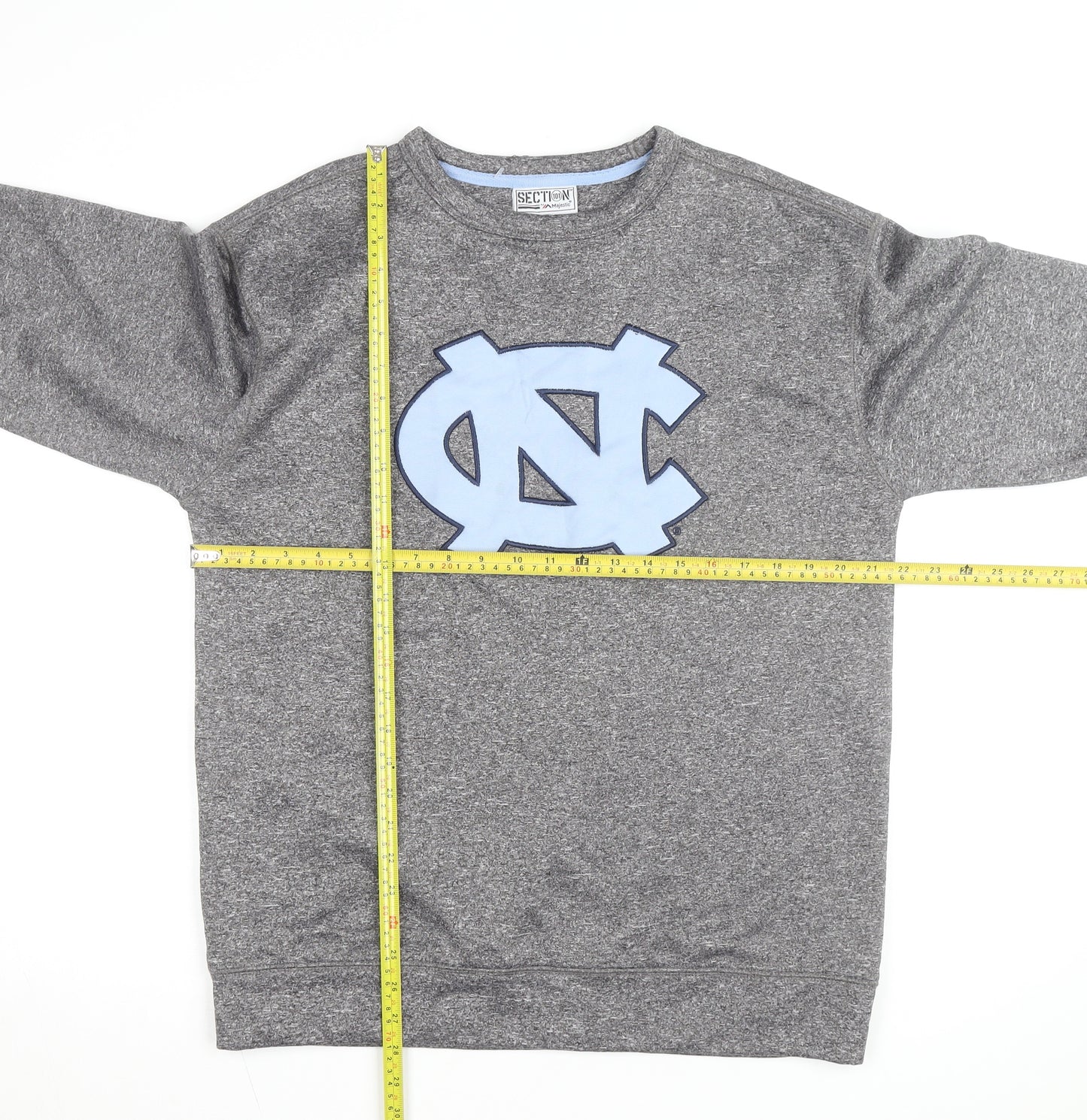 Majestic Section 101 Mens Grey Crew Neck Pullover Sweatshirt M