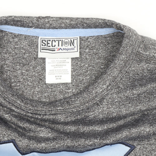 Majestic Section 101 Mens Grey Crew Neck Pullover Sweatshirt M