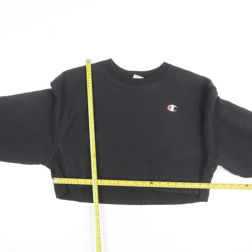 Champion Unisex Black Small Pullover Fleece Sweatshirt