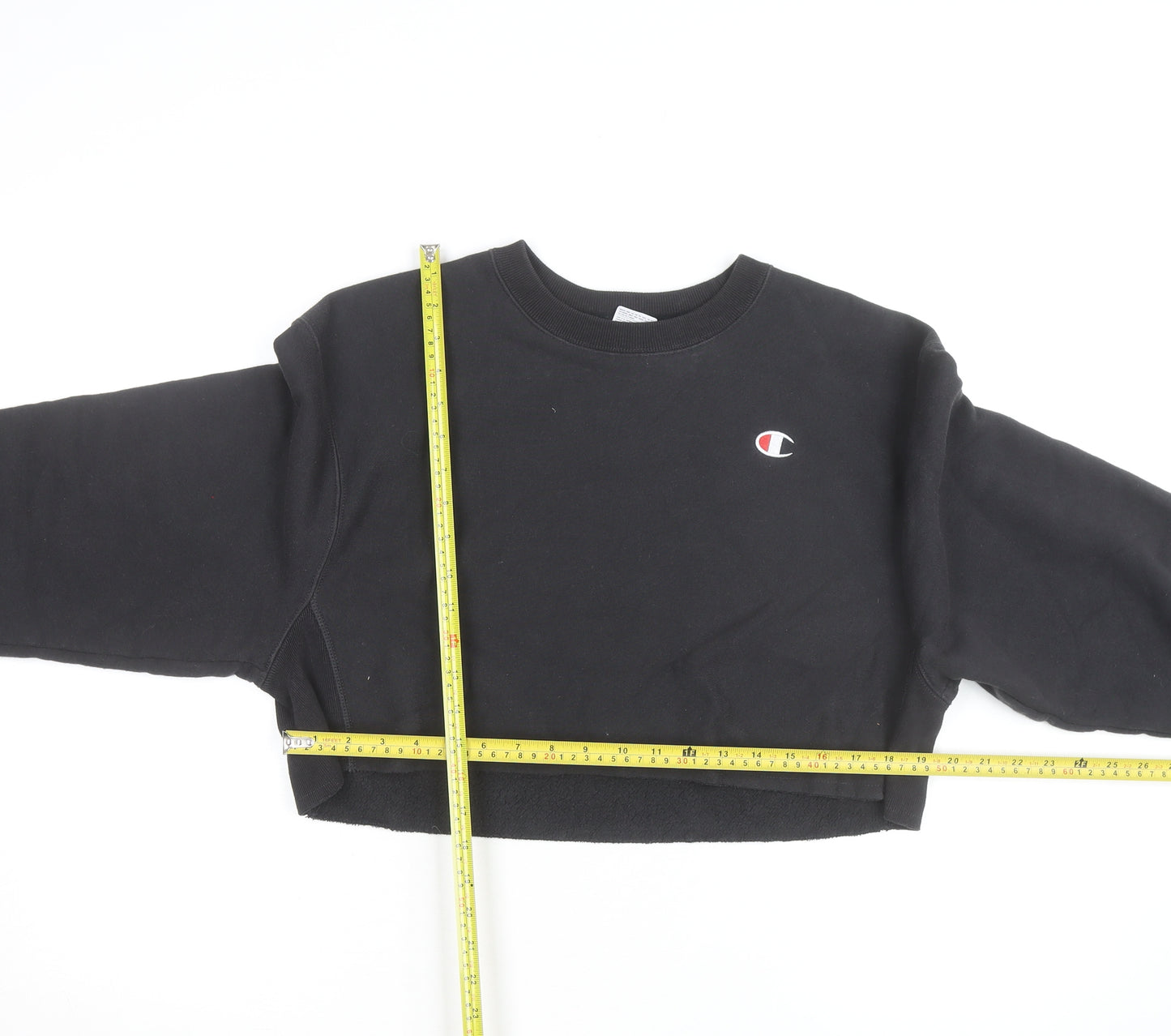 Champion Unisex Black Small Pullover Fleece Sweatshirt