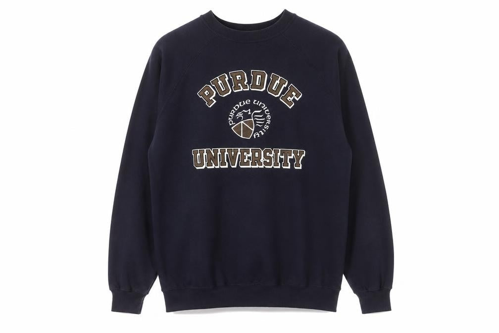 Front view of Champion Men's Black XL Pullover Purdue University Sweatshirt