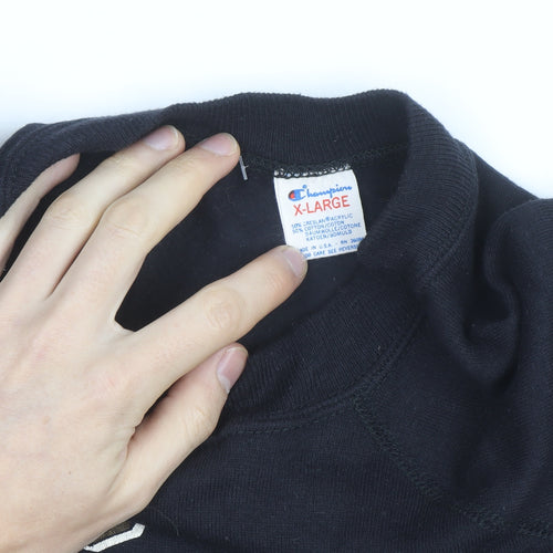Champion Men's Black XL Pullover Purdue University Sweatshirt