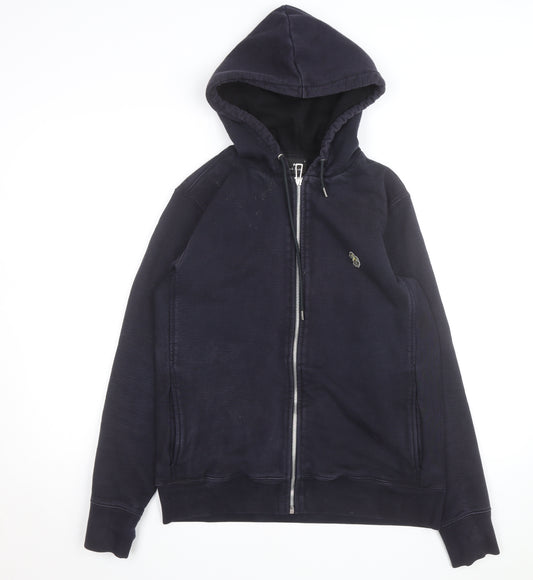 Paul Smith Men’s Blue Full Zip Hoodie Small Cotton Sweatshirt