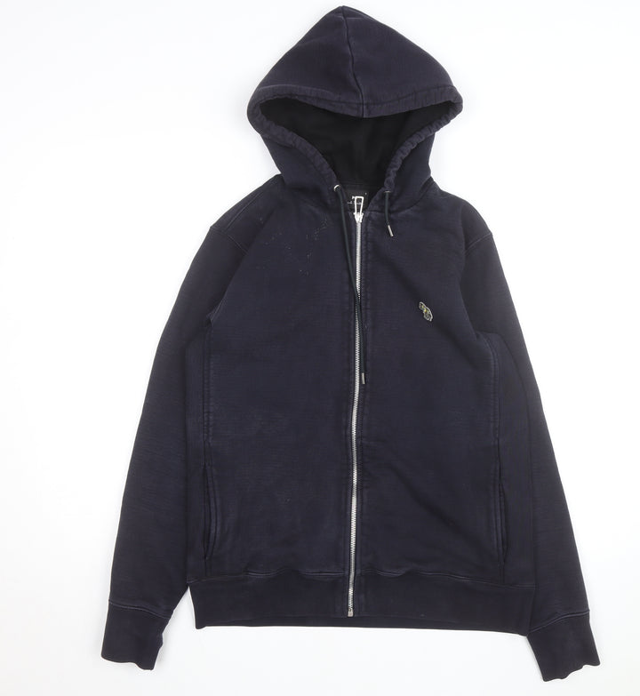 Paul Smith Men’s Blue Full Zip Hoodie Small Cotton Sweatshirt