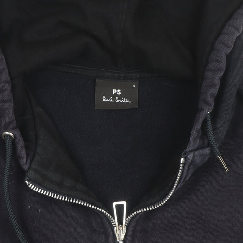 Paul Smith Men’s Blue Full Zip Hoodie Small Cotton Sweatshirt