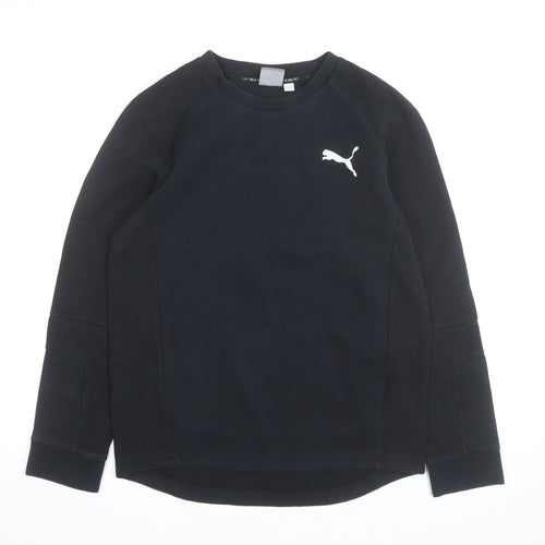 Puma Men's Black Small Crew Neck Pullover Sweatshirt