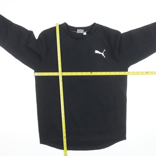 Puma Men's Black Small Crew Neck Pullover Sweatshirt