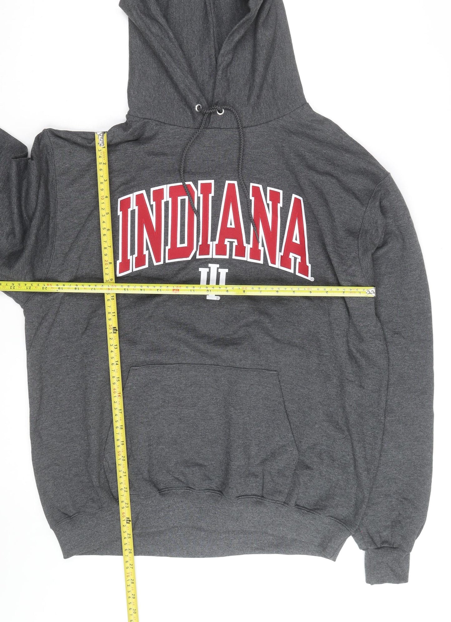 Champion Men's Grey Indiana University Pullover Hoodie Size L