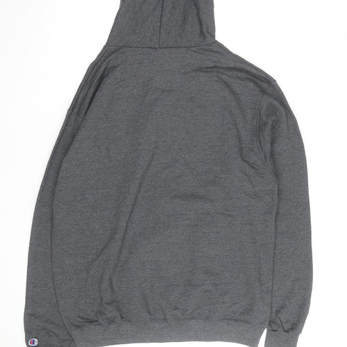 Champion Men's Grey Indiana University Pullover Hoodie Size L