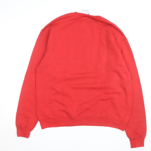 Champion Men's Red Ball State Pullover Crew Neck Sweatshirt L
