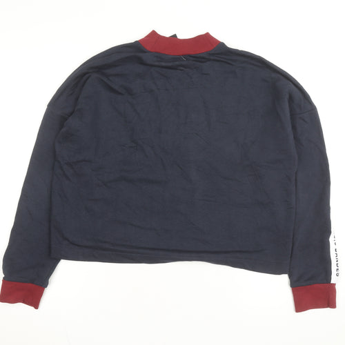 Adidas Women Burgundy & Navy Pullover Sweatshirt Size L