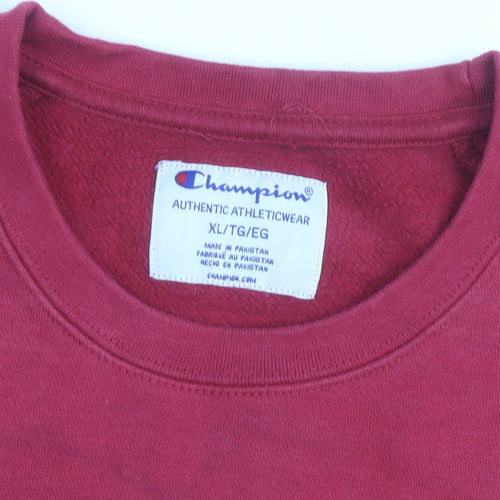 Champion Men's Red XL Crew Neck Pullover Sweatshirt