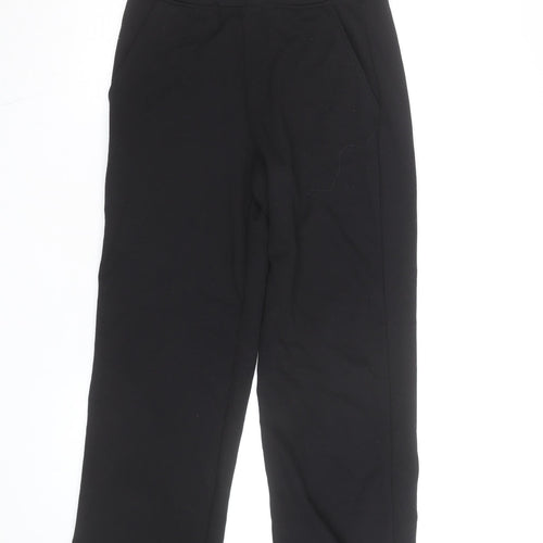 Saint and Sofia Women's Black Size 10 Straight Leg Stretch Trousers