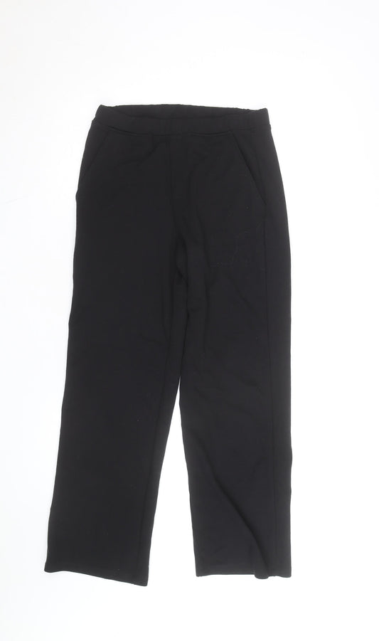 Saint and Sofia Women's Black Size 10 Straight Leg Stretch Trousers