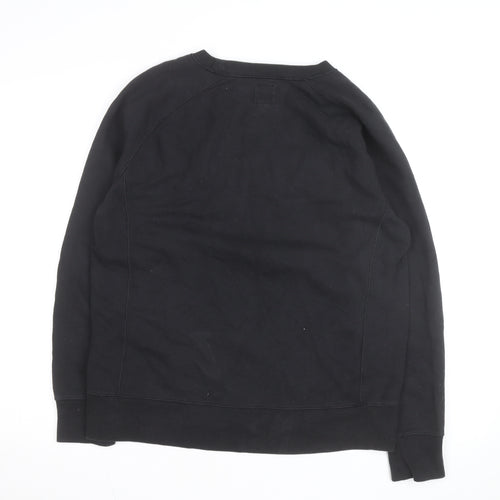 Champion Men's Black Pullover Sweatshirt Medium Embroidered Logo