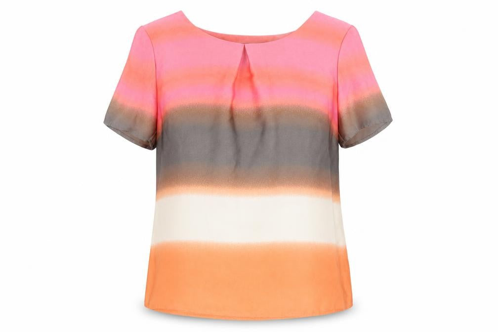 Front view of Marks & Spencer Women’s Multicoloured Short Sleeve Blouse, size UK 10