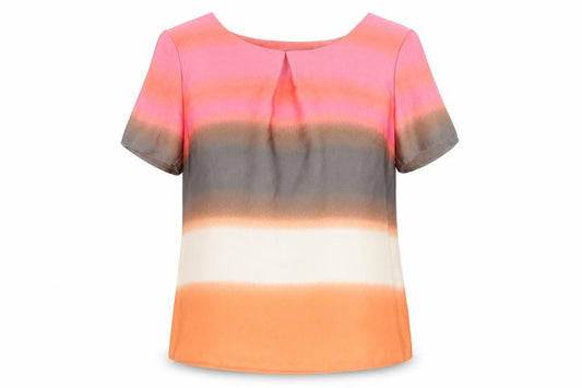 Front view of Marks & Spencer Women’s Multicoloured Short Sleeve Blouse, size UK 10