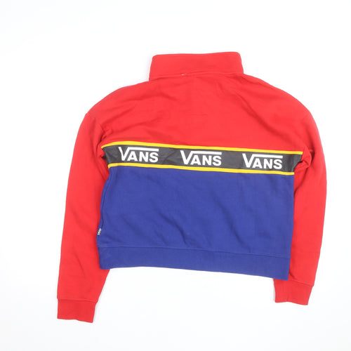 Vans Mens Multicoloured 1/2 Zip Sweatshirt M Retro Logo Streetwear