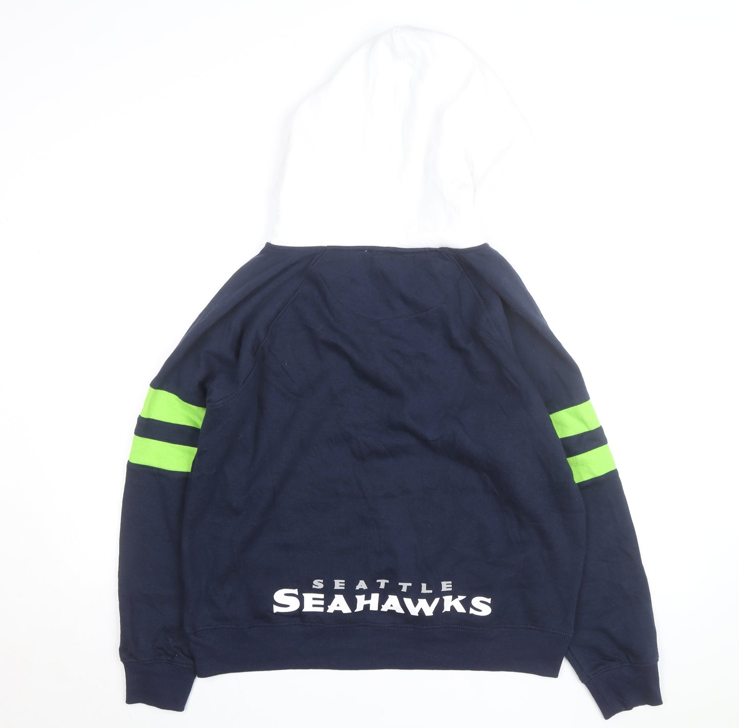 NFL Team Apparel Men’s Blue Seattle Seahawks Lace Up Hoodie M