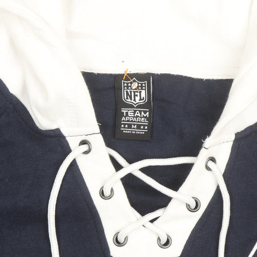 NFL Team Apparel Men’s Blue Seattle Seahawks Lace Up Hoodie M