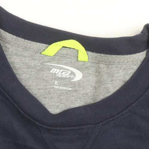 MTA Sport Men's Navy Blue XL Crew Neck Pullover Sweatshirt