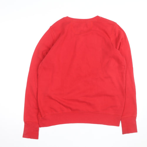 K Gear Men's Red Crew Neck Cotton Blend Pullover Sweatshirt Size L