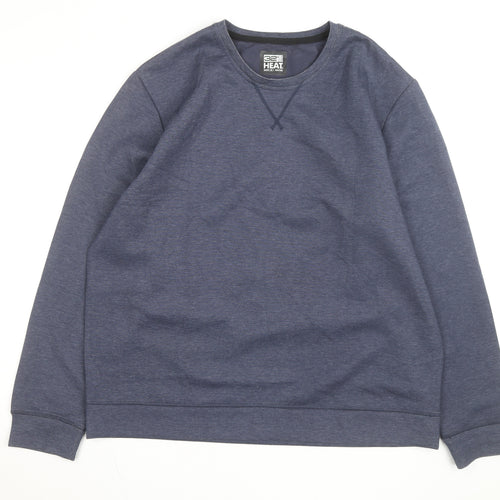 32 Degrees Heat Men's Blue XL Crew Neck Pullover Sweatshirt