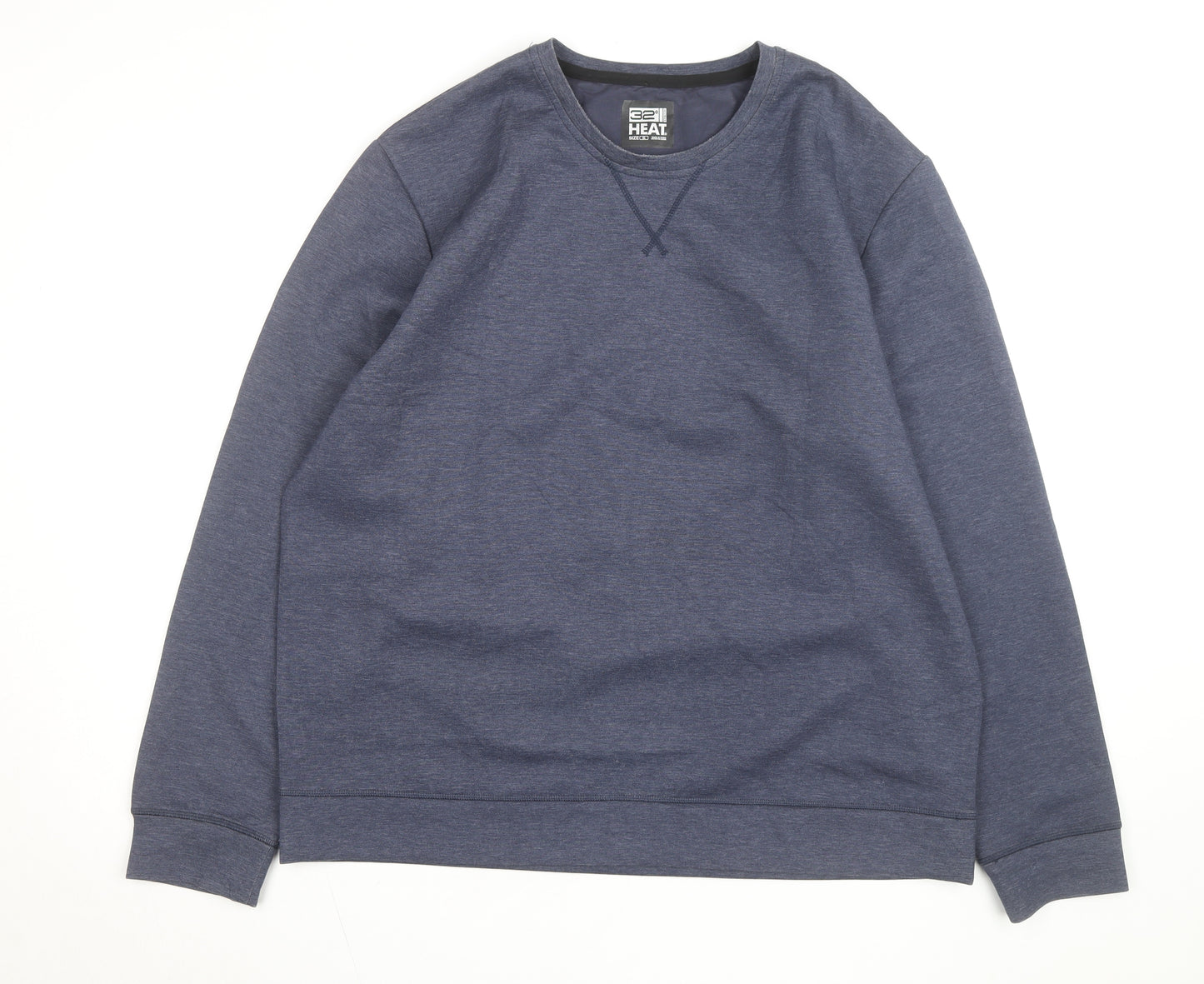 32 Degrees Heat Men's Blue XL Crew Neck Pullover Sweatshirt