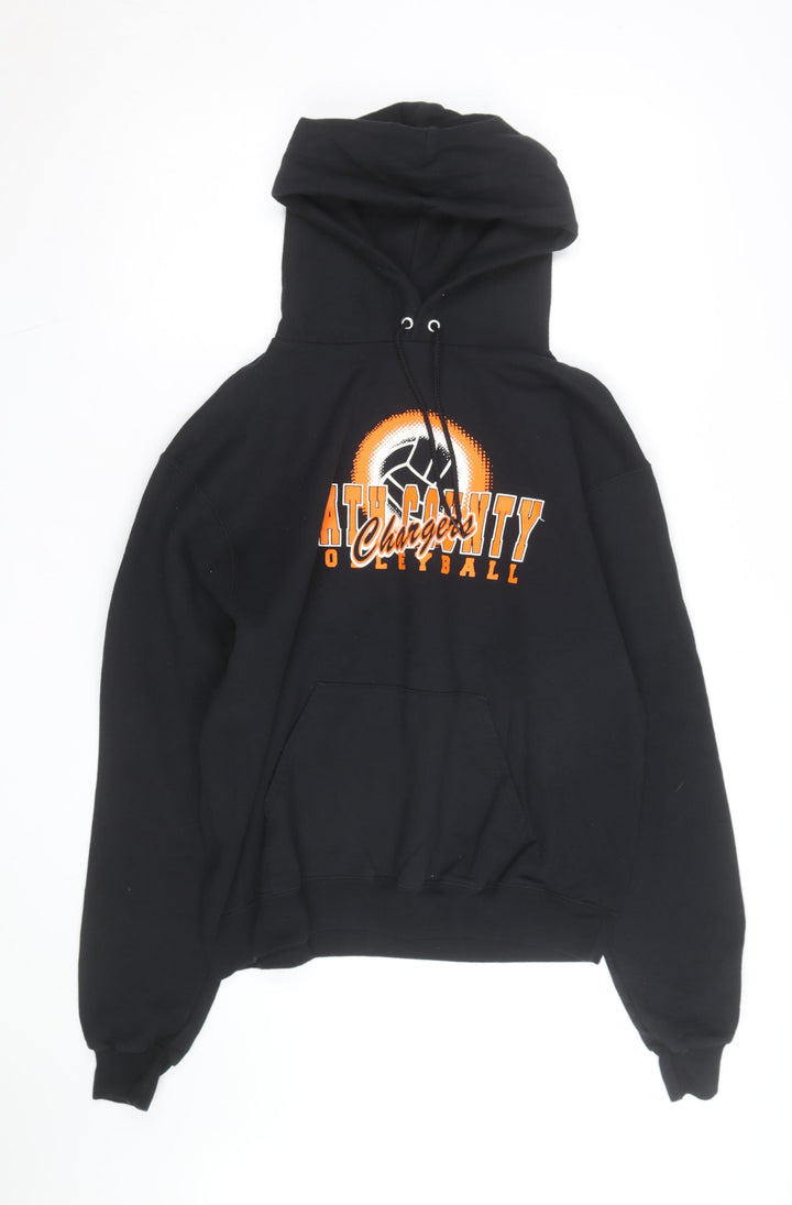 Champion Men's Black Medium Pullover Hoodie Bath County Graphic